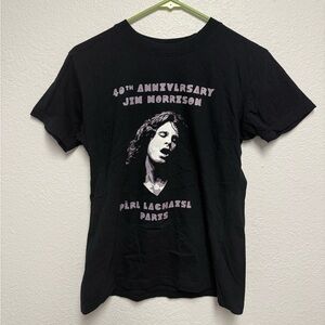 Jim Morrison The Doors 40th Anniversary Père Lachaise Paris Graphic Tee Large